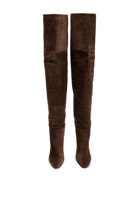 Brown 100mm Lavinia suede thigh-high boots Paris texas - women PARIS TEXAS | PX1508XV0ELEBN